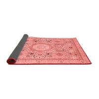 Ahgly Company Indoor Rectangle Abstract Red Modern Area Rugs, 5 '7'