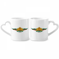 България флаг Национална емблема двойка порцеланова халба Cerac Lover Cup Heart Handle