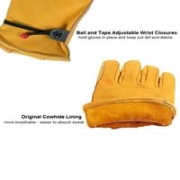Pudcoco ръкавици за защита на труда кравешка кожа с пълен пръст неплъзгаща се защита на градинарството работни ръкавици