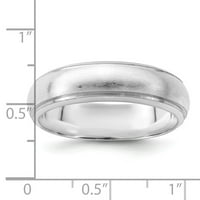 Sterling Silver Satin Finish Band - размер 4