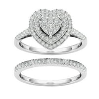 Yubnlvae пръстени кухи диамантени пръстени Модна форма Издълбаване Любов Пълен диамантен пръстени пръстени B