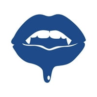 Кървав зъбен зъб и стикер на устните Деколтиране на декол - отрязване - самозалепващ винил - устойчив на атмосферни влияния - направен в САЩ - много цветове и размери - вампирски свръхестествени зъби ужас