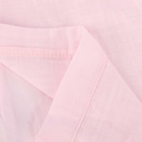Ernkv женски модерен хлабав основен тениски просвет плътни върхове с къси ръкави тениски ревера ризи бюст джоб памук винтидж дрехи мода лято розово xxxxl