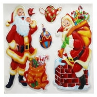 Коледни селекции Дядо Коледа и орнаменти повдигнати стикери