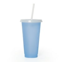 710ml еднослойна прозрачна пластмасова чаша за промяна на цветовете pp температурна и студена цветна чаша за кафена слама