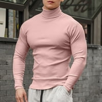 Ketyyh-chn ризи с дълъг ръкав за мъже туника ризи с дълъг ръкав мъже ежедневни блузи за мъжки розови, xl