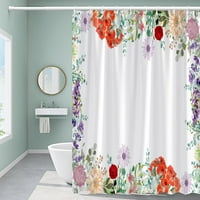 Флорален душ завеса пролет растение флорален селски идиличен стил модерен декор за баня тъкан баня завеса за баня миеща се с куки