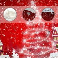 Весела коледен душ завеса червен коледна снежинка коледно дърво Зима блясък искрица пайети баня вани Нова година домашна украса трайна водоустойчива тъкан 72x с куки