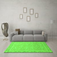 Ahgly Company Indoor Square Abstract Green Modern Area Rugs, 7 'квадрат