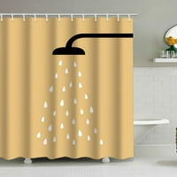 Yipa 180x модерен устойчив на мана водоустойчив стилен отпечатана баня сгъстена тъкан луксозен декор за баня завеса за душ