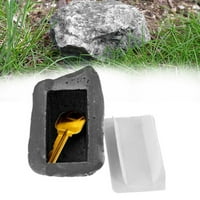 Открит реалистичен камък ключ скрий Bo Outdoor Outside Garden Secret Key House Safe Security Fake Rock Stone J9u3