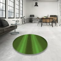 Ahgly Company Indoor Round шарени тъмни варови зелени килими, 4 'кръг
