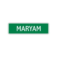 Maryam Girls Children Име писмо отпечатан етикет на закрито на открито уникален новост Стенна декорация Декорация Алуминиев метален знак 4 x18