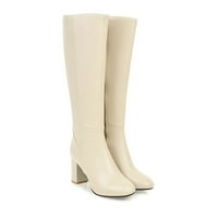 Hvyesh Knee High Boots for Women Gogo Boots 70 -те ботуши, кожени ботуши с коляно коляно с високо платформа ботуши, модни дълги кофти високи гого ботуши за есен
