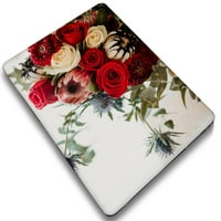 Kaishek Hard Shell Cover за MacBook Air s. A + черен капак на клавиатурата, цвете 1482