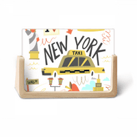 Америка Ню Йорк Сити Либерти Илюстрация Фото дървена рамка на плота на плот