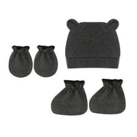 Зимна шапка от шапка бебе момчета памук бебе бебе мек череп бебе момче 0- месеца ръкавици за чорапи на ръкавици