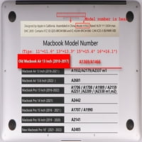 Kaishek Plastic Plastic Protective Case Hard Cover, съвместим с - Освободете старата версия MacBook Air S Не ретина Модел на дисплея: A1466 A Цвете 1543