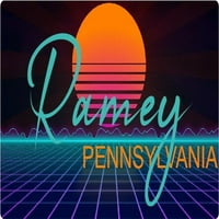 Ramey Pennsylvania Vinyl Decal Stiker Retro Neon Design