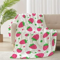 Nosbei ягодова шарка одеяло ягодово плодове леко одеяло за хвърляне за жени мъже меко уютен носбей диван дневна легло за деца момичета момчета - 40x30in домашен любимец