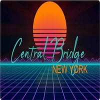Централен мост Ню Йорк Винилов стикер Stiker Retro Neon Design