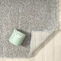 Luxe Weavers Plush Collection дебел сребърен пухкав шаг зона килим 5x7