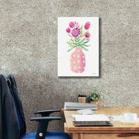 Epic Graffiti 'Pretty in Pink Flower Pot' от Rachel Nieman, Giclee Canvas Wall Art, 18 x26