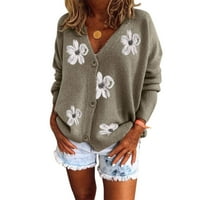 Caicj cardigan за жени флорални бродирани пуловер с жилетка от женски пуловер