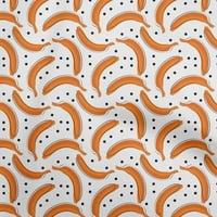 OneOone Cotton Poplin Twill Orange Fabric Fruits Ананас Шиещи занаяти проекти за отпечатъци от плат от двор широк