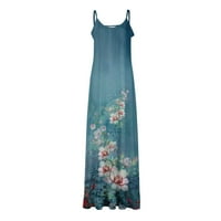 Apepal Summer Dress Fashion Casual Women's V-Neck Printing Loose Spetender Stitching рокля